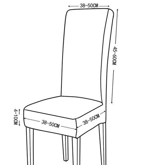 1pc Basic Waterproof Stretchy Chair Slipcover Protector with Fastening Strap - Picture 2 of 2